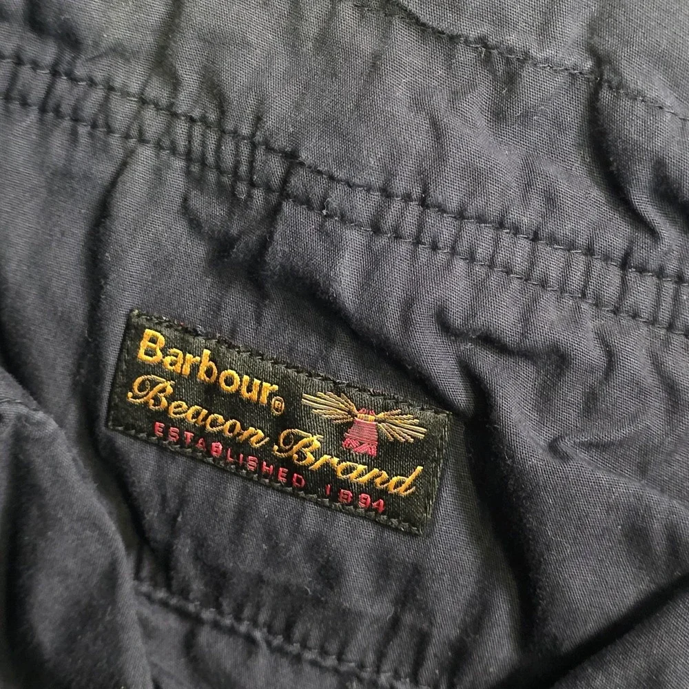 Barbour Shorts Mens 38 Blue Chino Embroidered Bug Animal Print 11‎ Inseam Cotton